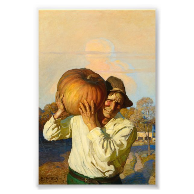 Farmer with Pumpkin by Newell Convers Wyeth Photo Print (Front)