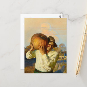 Farmer with Pumpkin by Newell Convers Wyeth Postcard