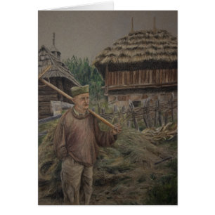 Farmer with rake, Sirogojno
