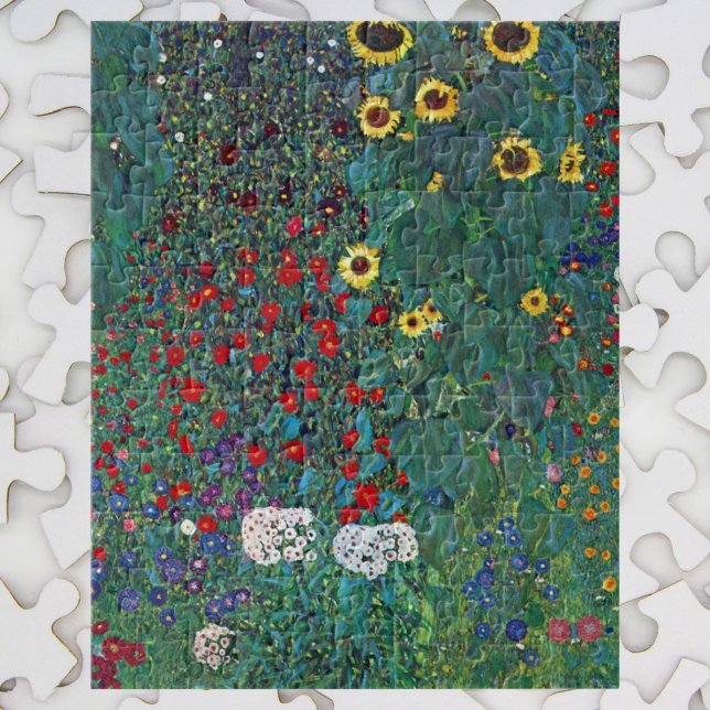Farmergarden w Sunflower by Klimt, Vintage Flowers Jigsaw Puzzle (Creator Uploaded)