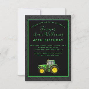 Farmer's 40th Birthday Party Invitation