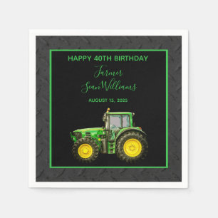 Farmer's 40th Birthday Party Napkin
