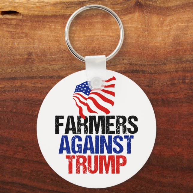Farmers Against Trump 2024 Election Key Ring (Front)