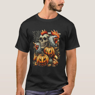 Farmers Chicken and Halloween T-Shirt