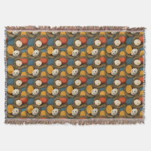 Farmer's Colorful Spotted Hen Eggs Throw Blanket