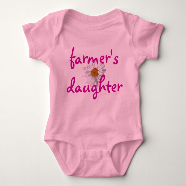 Farmer's daughter, baby, infant baby bodysuit (Front)