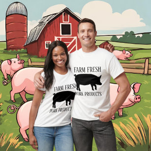 Farmers farm fresh pork pig products T-Shirt