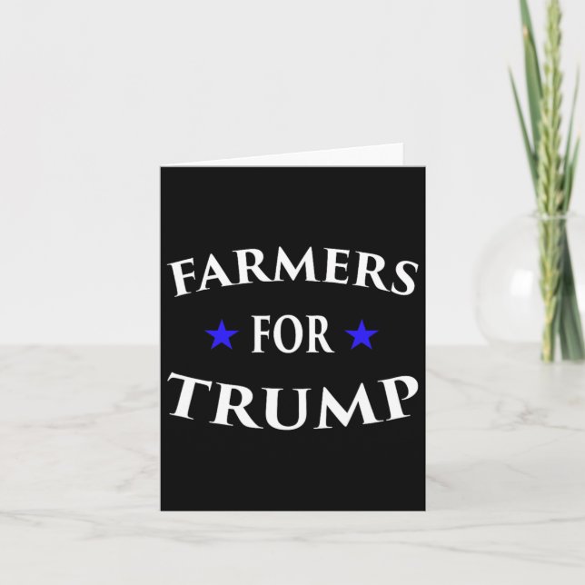 Farmers For Trump Farm Ranch Tractor Heartland Cou Card (Front)
