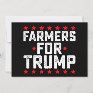 Farmers for Trump Presidential Election Vintage Invitation