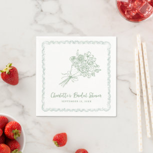 Farmers Fresh Off the Market Bridal Shower Napkin