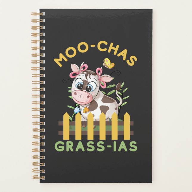 Farmers Heifer Cow Farm Girl Moo-chas Grass-ias  Planner (Front)