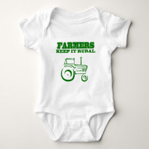 Farmers Keep It Rural Baby Bodysuit