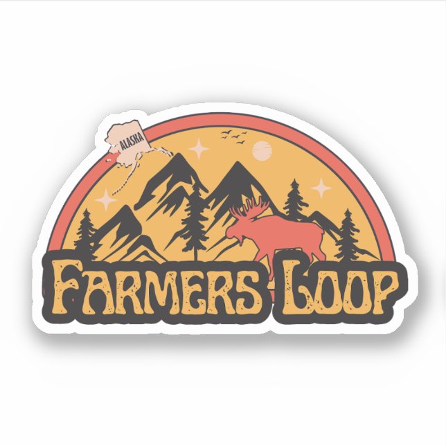 Farmers Loop, Alaska Sticker (Front)