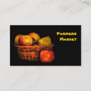 Farmers Market Apples and Pears Business Card