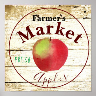 Farmer's market apples sign