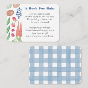 Farmers Market Baby Girl Shower Book Request Enclosure Card