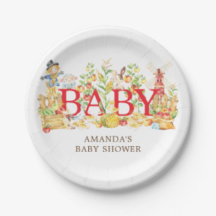 Farmers Market Baby Shower 7" Plate