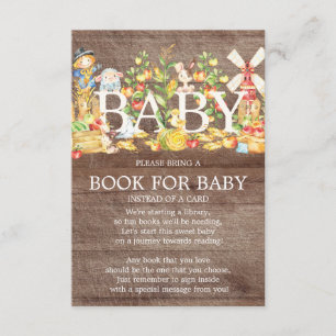 Farmers Market Baby Shower Book for Baby Invitation