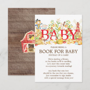 Farmers Market Baby Shower Book for Baby Invitation
