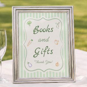 Farmers Market Baby Shower Books and Gifts Poster