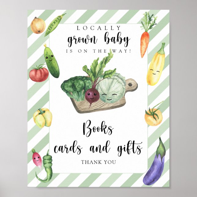farmers market baby shower - books cards and gifts poster (Front)