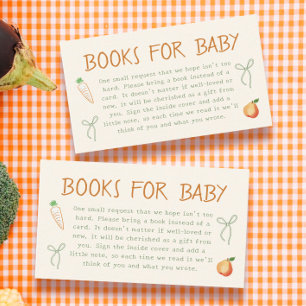 Farmers Market Baby Shower Books for baby  Enclosure Card