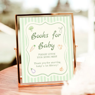 Farmers Market Baby Shower Books for baby Poster