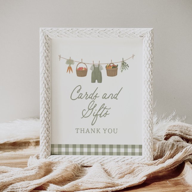 Farmers Market Baby Shower Cards and Gifts Sign (Creator Uploaded)