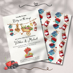 Farmers Market Baby Shower Clothesline Invitation