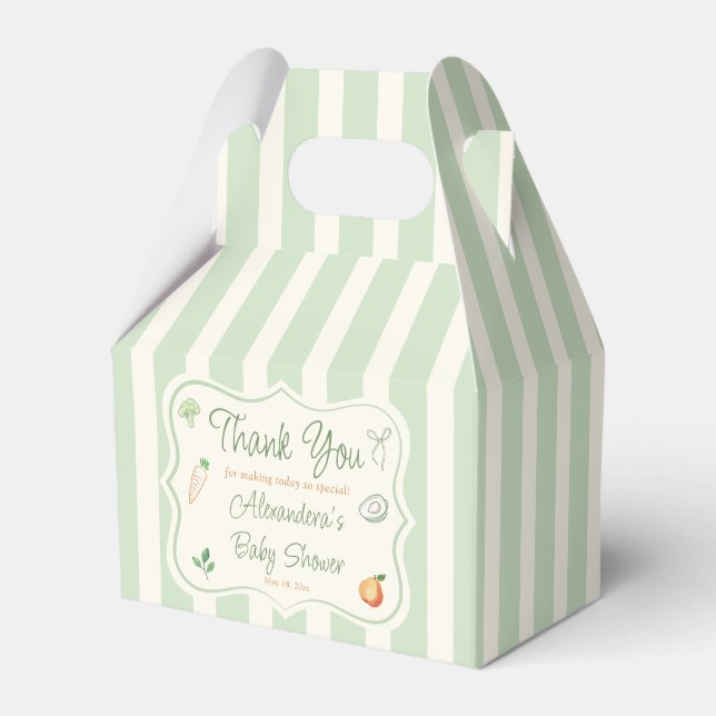 Farmers Market Baby Shower Favour Box (Front Side)