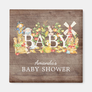 Farmers Market Baby Shower Favour Magnet