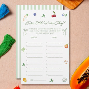 Farmers Market Baby Shower Guess the Age Game