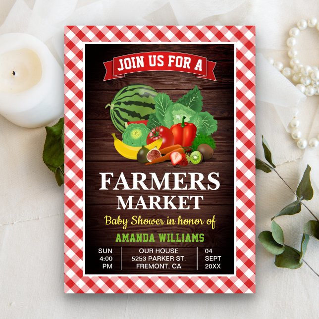 Farmers Market Baby Shower Invitation (Creator Uploaded)