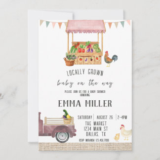 Farmer's Market Baby Shower Invitation