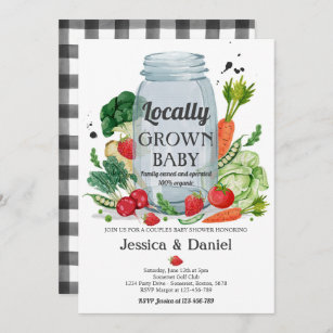 Farmers Market Baby Shower Locally Grown Baby Invitation