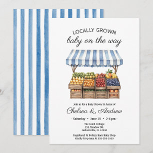 Farmers Market Baby Shower Locally Grown Baby  Invitation