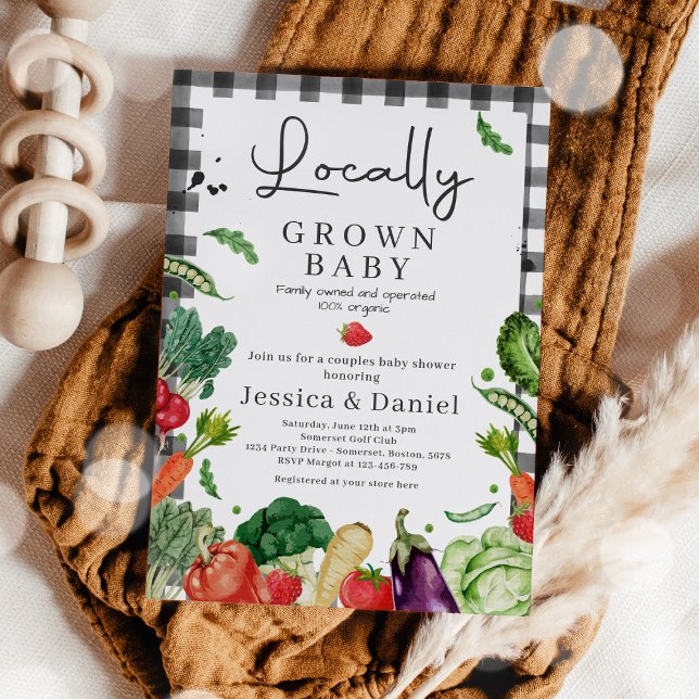 Farmers Market Baby Shower Locally Grown Baby Invitation (Creator Uploaded)