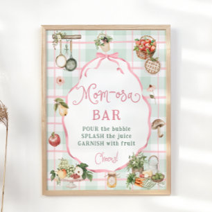 Farmers Market Baby Shower Mom-osa Bar Poster