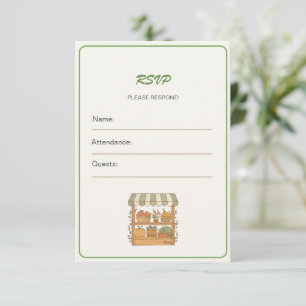 Farmers Market Baby Shower RSVP Cards Set of 10