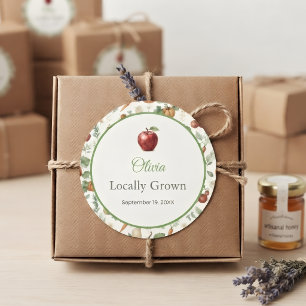 Farmers Market Baby Shower Stickers Locally Grown