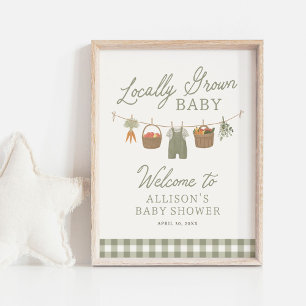 Farmers Market Baby Shower Welcome Sign