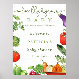 Farmers Market Baby Shower Welcome Sign