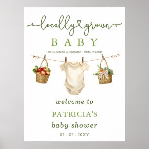 Farmers Market Baby Shower Welcome Sign