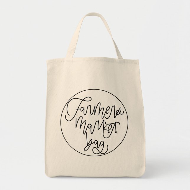 Farmers market bag with circle (Front)