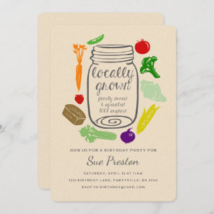 Farmers Market Birthday Invitation