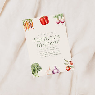 Farmers Market Birthday Party Invite