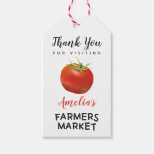 Farmers Market Birthday Party Thank You Favor Gift Tags
