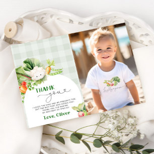 Farmers market birthday photo thank you card