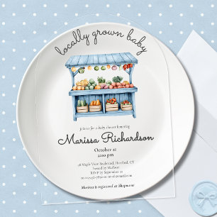 Farmers Market Boy Baby Shower Acrylic Invitations