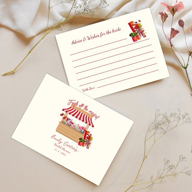 Farmer's Market Bridal Shower Advice for the Bride Enclosure Card (Creator Uploaded)